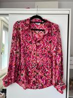 Dames Blouse Roze & Zwart, Maat 42/44 (L), Ophalen of Verzenden, Zo goed als nieuw, Roze