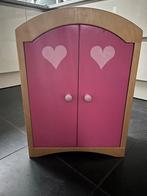 Leuke poppen kledingkast met hartjes, Kinderen en Baby's, Kinderkamer | Commodes en Kasten, Minder dan 90 cm, Ophalen of Verzenden