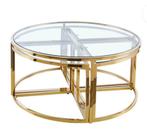 Zware Kwaliteit Meubelset: Tafel, Stoelen & Hoekbank, Huis en Inrichting, Ophalen, Gebruikt, 50 tot 100 cm, Rond