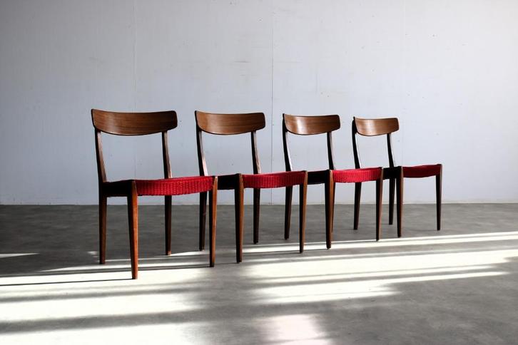 vintage eetkamerstoelen | stoelen | jaren 60 | Skaraborgs, Huis en Inrichting, Stoelen, Gebruikt, Vijf, Zes of meer stoelen, Hout