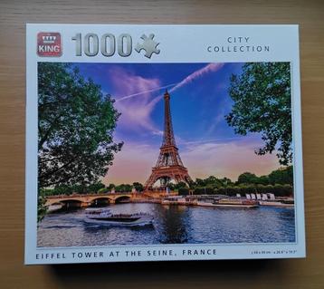 King puzzel 'Eiffel tower at the Seine, France', nieuw beschikbaar voor biedingen