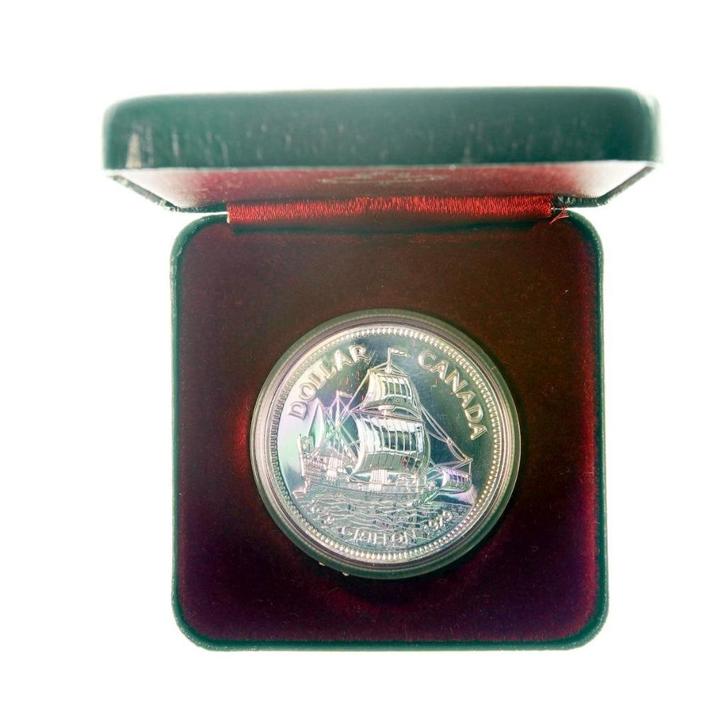 Canada 1 Dollar 1979 300ste verjaardag Griffon in doosje, Postzegels en Munten, Munten | Amerika, Losse munt, Noord-Amerika, Zilver