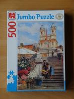 ZGAN: Jumbo legpuzzel; 500 stukjes; bloemen Spaanse trappen, Ophalen of Verzenden, 500 t/m 1500 stukjes, Legpuzzel, Zo goed als nieuw
