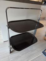 Vintage opvouwbare serveerwagen, Ophalen, Rechthoekig, 60 cm of meer