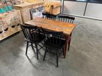 19 Scandinavische Spijlenstoelen kleur Zwart, Gebruikt, Zwart, Vijf, Zes of meer stoelen, Hout