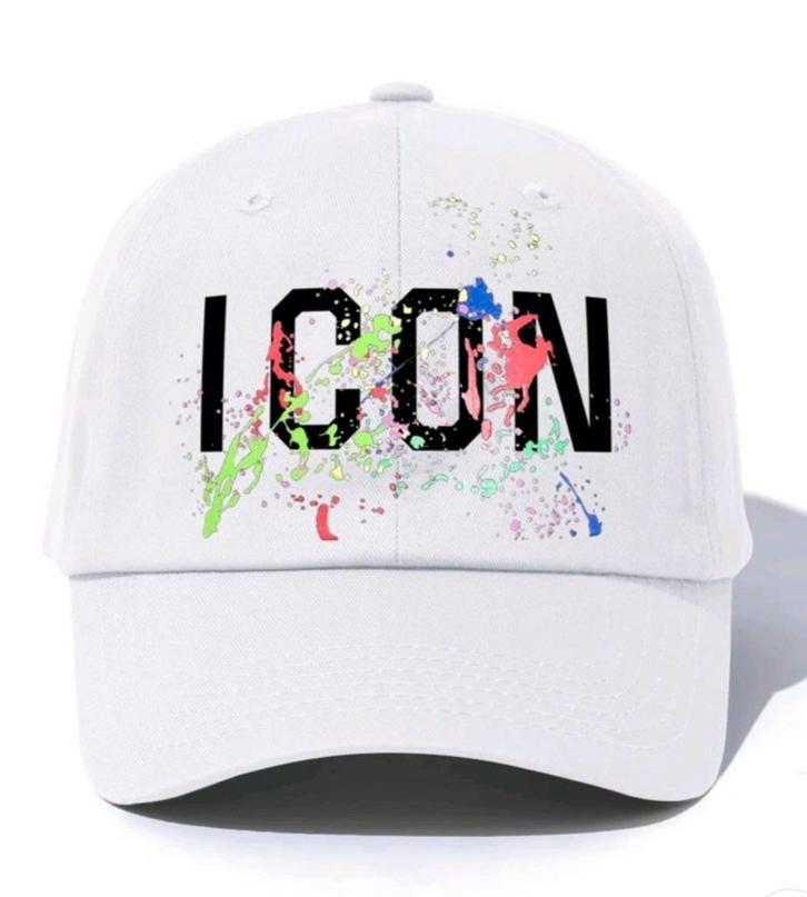 Witte Icon Pet: NIEUW, Kinderen en Baby's, Kinderkleding | Petten en Hoeden, Nieuw, Jongen of Meisje, Pet, Ophalen of Verzenden
