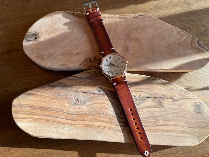 Custom shop vintage lederen horlogebandjes, Sieraden, Tassen en Uiterlijk, Horloges | Heren, Nieuw, Polshorloge, Overige merken