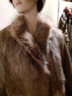 120 cm lange vintage raccoon bontjas bont jas bontmantel L, Ophalen of Verzenden, Gedragen, Maat 42/44 (L), Bruin
