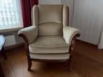 klassieke crèmekleurige leunstoel, Huis en Inrichting, Ophalen, Hout, Gebruikt, Eenpersoons