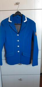 Wedstrijdjasje, kobaltblauw met zilveren kraag. Mt 176/xs, Dieren en Toebehoren, Paardrijkleding, Kinderen, Ophalen of Verzenden
