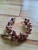 Zoetwaterparel armband - Nieuw, Overige materialen, Bruin, Nieuw, Ophalen of Verzenden