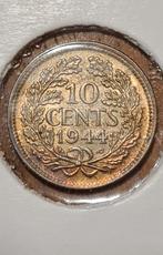 10 cent 1944 EP patina, Postzegels en Munten, Munten | Nederland, Zilver, Ophalen of Verzenden, 10 cent, Koningin Wilhelmina