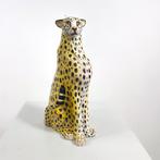 Terra Cotta Cheetah/luipaard beeld 60s Italiaans mid century, Verzamelen, Beelden en Beeldjes, Ophalen, Zo goed als nieuw, Dier