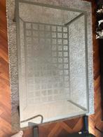 Salontafel glas&staal, 50 tot 100 cm, Minder dan 50 cm, Glas, 100 tot 150 cm