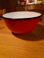 OUD ROOD EMAILLE SCHAAL, Antiek en Kunst, Antiek | Emaille, Ophalen of Verzenden
