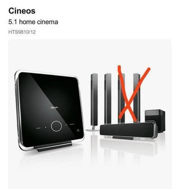 Philips HTS9810 cineos 5.1 3.1 home cinema beschikbaar voor biedingen
