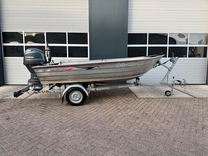 Complete boot  Smartliner set 60 PK Yamaha kanteltrailer, Watersport en Boten, Speedboten, Zo goed als nieuw, 3 tot 6 meter, Benzine