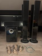 JBL Cinema Sound 5.1 Surround met subwoofer & Monster kabels, 70 watt of meer, Zo goed als nieuw, 5.1-systeem, Overige spelers