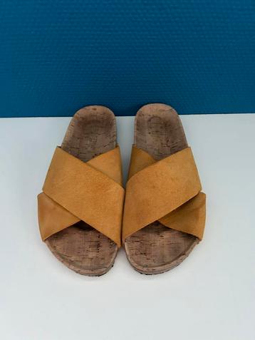 Sandalen leer/kurk bruin maat 38 beschikbaar voor biedingen