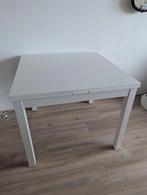 Witte Uitschuifbare Eettafel Bjursta, Ophalen, Gebruikt, 50 tot 100 cm, Rechthoekig