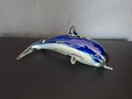 handgemaakte glazen blauw witte dolfijn beeld, Ophalen of Verzenden, Zo goed als nieuw, Mens