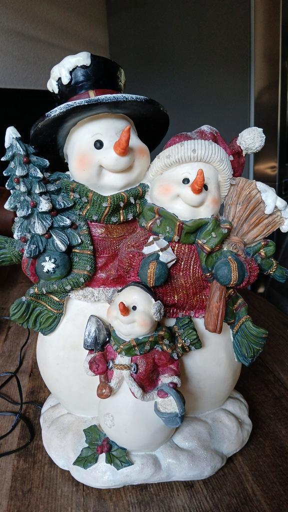 Sneeuwpoppen set met verlichting, Diversen, Kerst, Nieuw, Ophalen of Verzenden