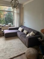 Grijze/blauwe hoekbank - 3-4 zits (Kuka), Gebruikt, Hoekbank, Driepersoons, 75 tot 100 cm