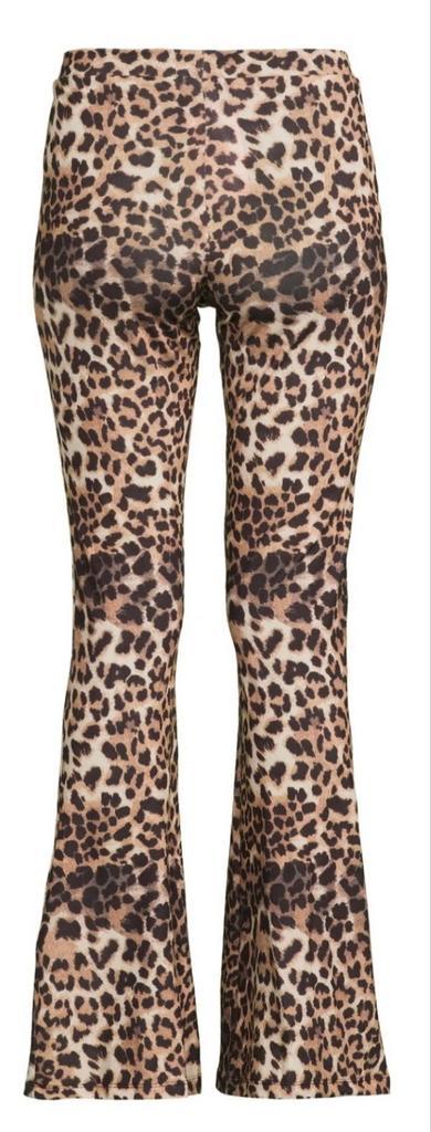 Anytime Leopard Flared Broek panterbroek - Nieuw! Maat m, Kleding | Dames, Broeken en Pantalons, Nieuw, Maat 38/40 (M), Bruin