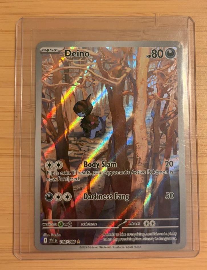 Deino 146/086 | White Flare illustration Pokémon kaart, Hobby en Vrije tijd, Verzamelkaartspellen | Pokémon, Zo goed als nieuw