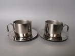 Inox Italy Guido Bergna design espresso cups kopjes met scho, Antiek en Kunst, Kunst | Designobjecten, Verzenden