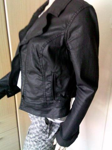 LTB ZGAN zwart coated biker spijkerjack maat L beschikbaar voor biedingen