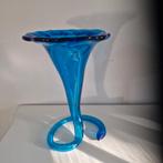 Blauwe Glazen Vaas, Antiek en Kunst, Antiek | Vazen, Ophalen of Verzenden