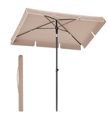 SONGMICS TAUPE PARASOL 230 X 150 CM. UPF 50+ beschikbaar voor biedingen