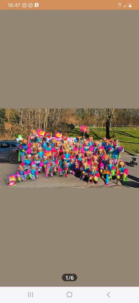 Grote loopgroep carnaval, Kleding | Dames, Carnavalskleding en Feestkleding, Gedragen, Overige thema's, Maat 46/48 (XL) of groter