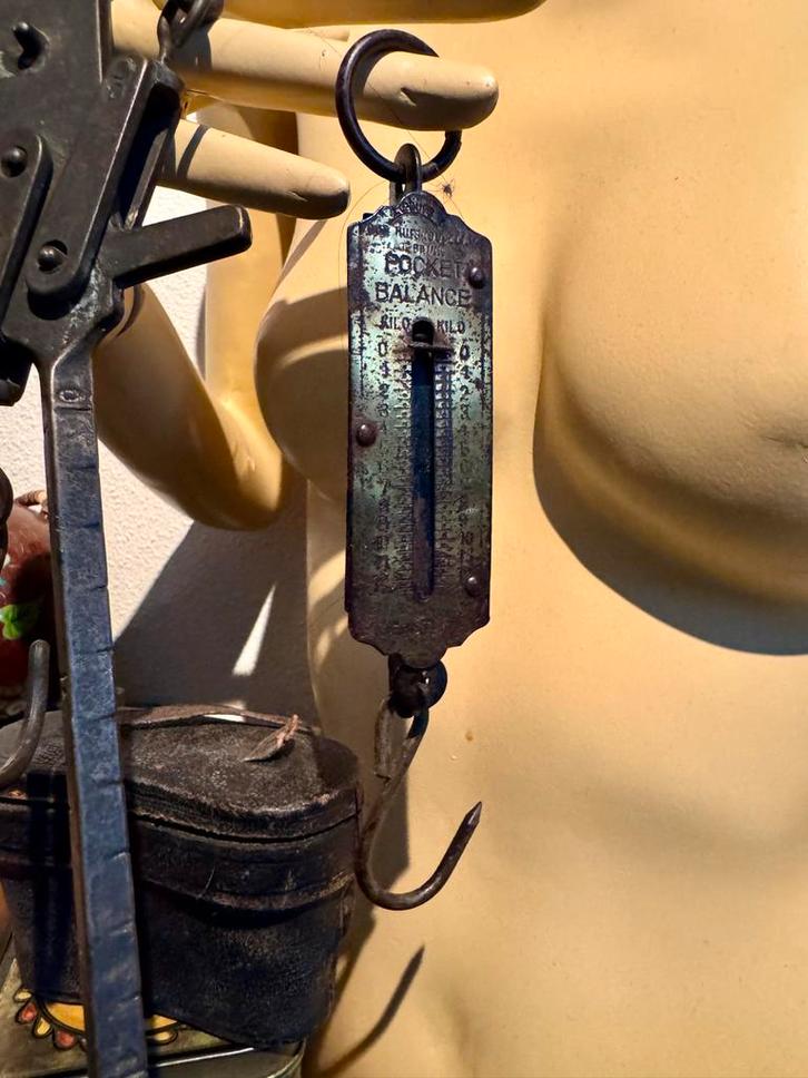 Antieke zakweegschaal, Antiek en Kunst, Antiek | Gereedschap en Instrumenten, Ophalen of Verzenden