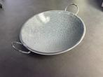 Brocante emaille wok, grijs gewolkt, Antiek en Kunst, Antiek | Emaille, Ophalen