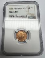 Nederland. Juliana. 1 Cent 1968. NGC MS65 RD, Postzegels en Munten, Munten | Nederland, Ophalen of Verzenden, Koningin Juliana
