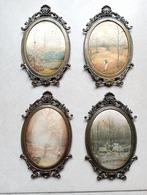 Vintage Italiaanse fotolijsten vier seizoenen, Ophalen of Verzenden