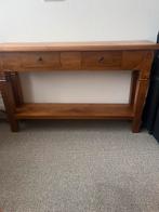 Indonesische Sidetable kersenhout met 2 Laden, 100 tot 150 cm, Ophalen of Verzenden, Zo goed als nieuw, Kersenhout