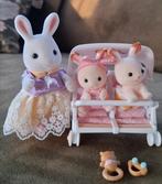 Sylvanian konijn met tweeling, Ophalen of Verzenden