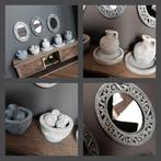 Uniek spiegeltjes, kruikjes, houten kom miniatuur poppenhuis, Nieuw, Poppenhuis, Ophalen of Verzenden