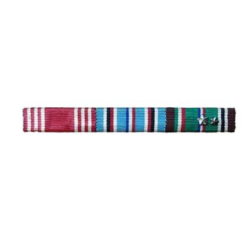 WWII US Ribbon Bar GC, AC, EAME 6 campaigns British Made beschikbaar voor biedingen