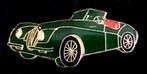Jaguar XK 120 pin- groen, Verzamelen, Speldjes, Pins en Buttons, Verzenden, Nieuw, Transport, Speldje of Pin