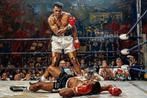 Muhammad Ali Olieverf Stijl Canvas 90x60, Ophalen of Verzenden