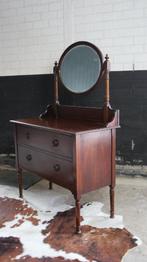 Engelse Commode 1900 met facet geslepen spiegel, Antiek en Kunst, Ophalen