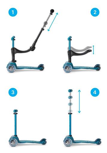 Mini Micro 3in1 Deluxe Push set duwstang zwart beschikbaar voor biedingen