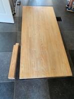 Houten Eettafel 220x100cm, Huis en Inrichting, Tafels | Eettafels, Ophalen, Gebruikt, Eikenhout, 200 cm of meer