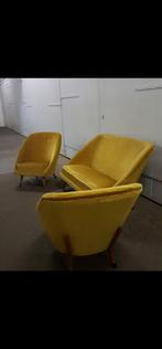 Vintage jaren 60 stoelen & bank, Ophalen of Verzenden, Gebruikt, Twee