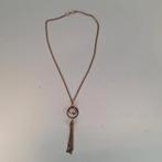 Middellange bronskleurige ketting met hanger, Sieraden, Tassen en Uiterlijk, Kettingen, Gebruikt, Overige kleuren, Verzenden, Overige materialen