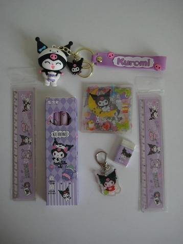 Kuromi Hello Kitty set: liniaal gum sleutelhanger pen NIEUW beschikbaar voor biedingen